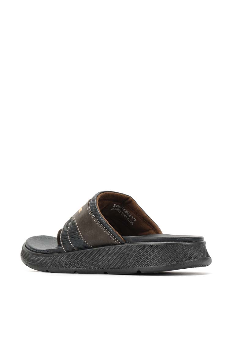 LARRIE Men Dark Grey Soothe Sole Comfy Toe-Loop Sandals 592514-681SV-13P-D.GREY - Image 5