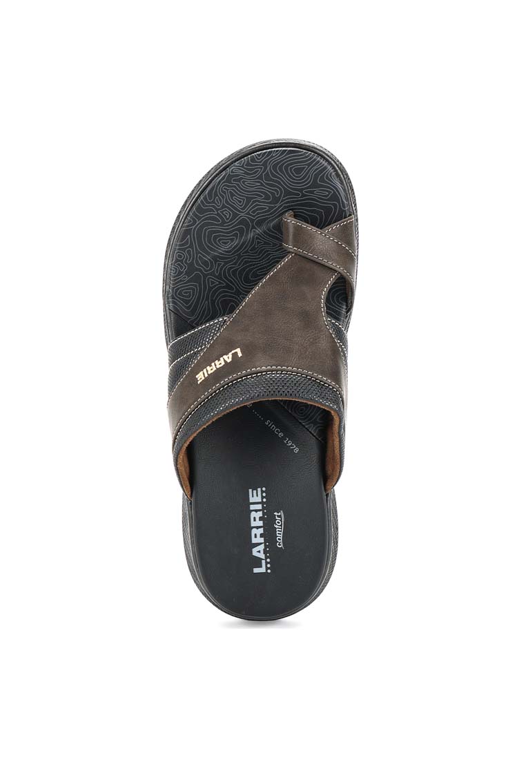 LARRIE Men Dark Grey Soothe Sole Comfy Toe-Loop Sandals 592514-681SV-13P-D.GREY - Image 3
