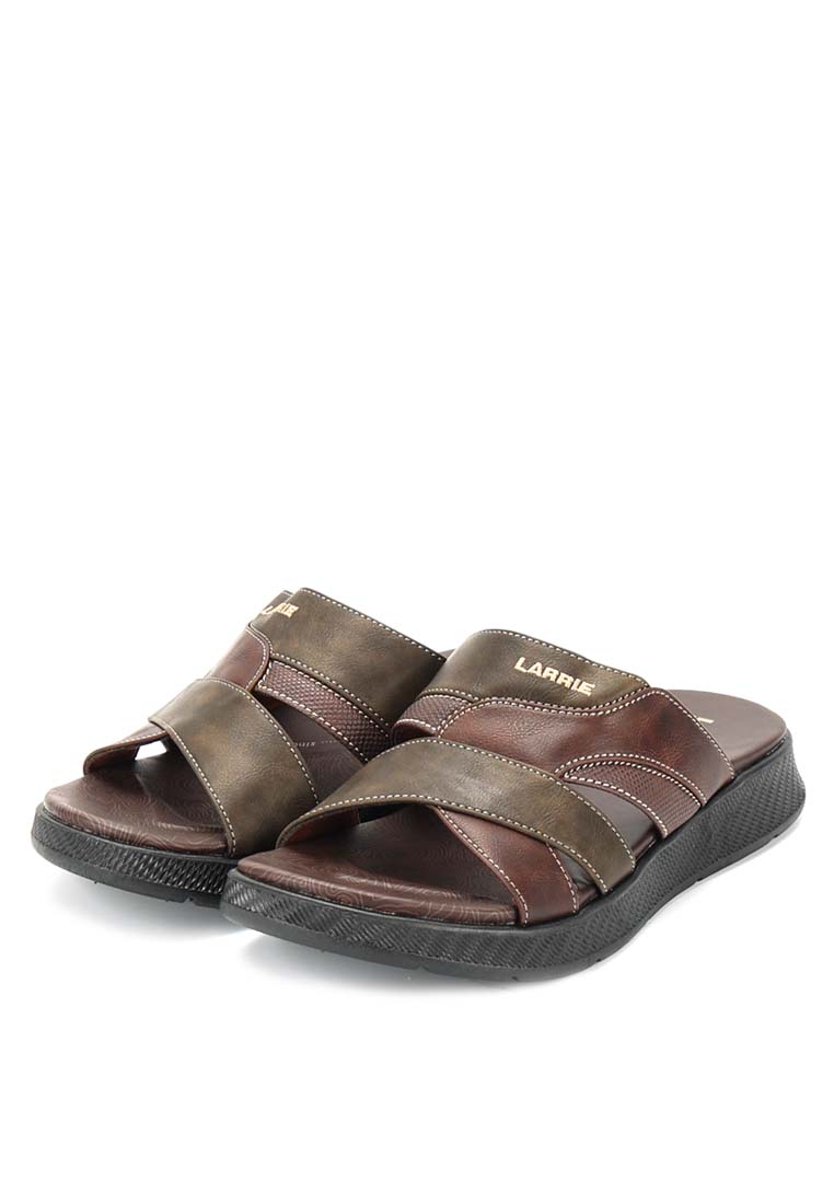 LARRIE Men Olive Soothe Sole Comfy Open Toe Sandals 592514-682SV-7P-OLIVE - Image 6