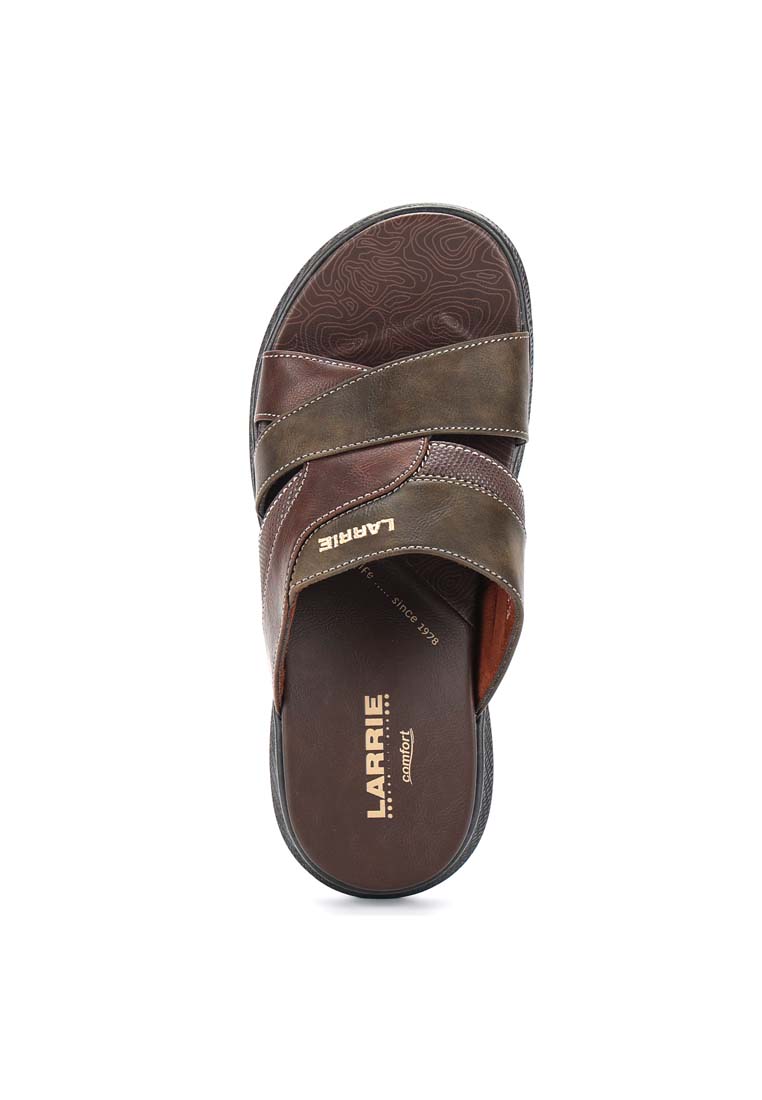 LARRIE Men Olive Soothe Sole Comfy Open Toe Sandals 592514-682SV-7P-OLIVE - Image 3