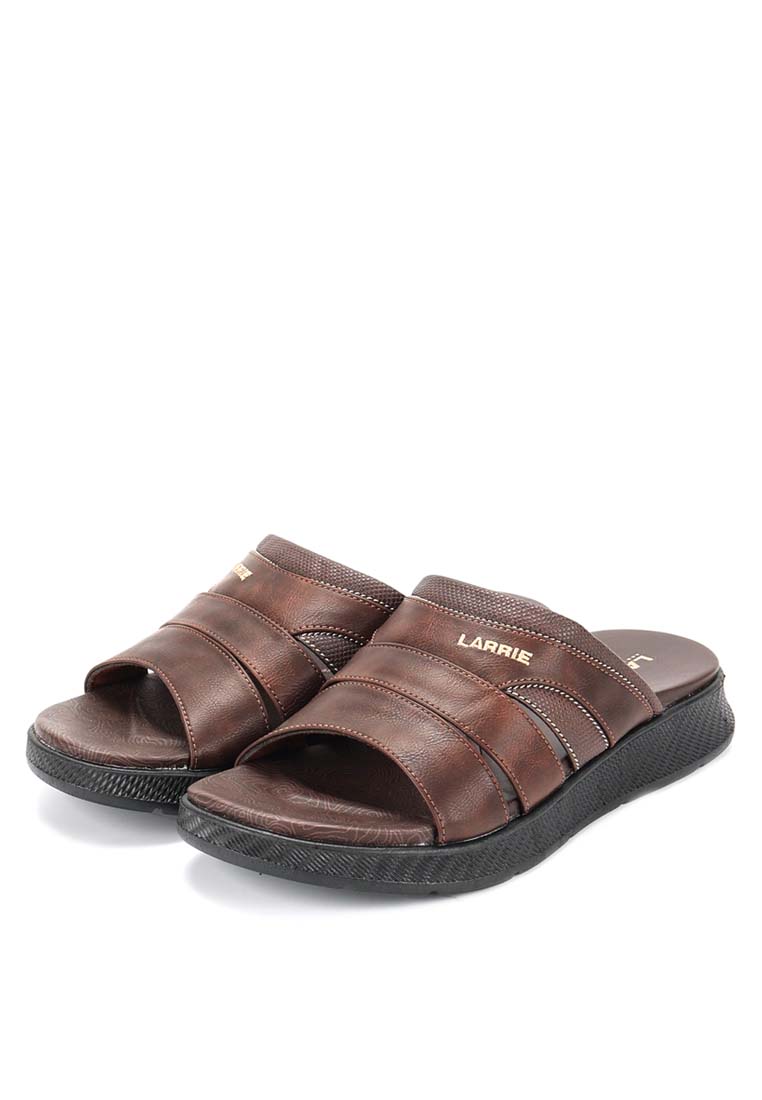 LARRIE Men Brown Soothe Sole Comfy Open Toe Sandals 592514-683SV-3P-BROWN - Image 2
