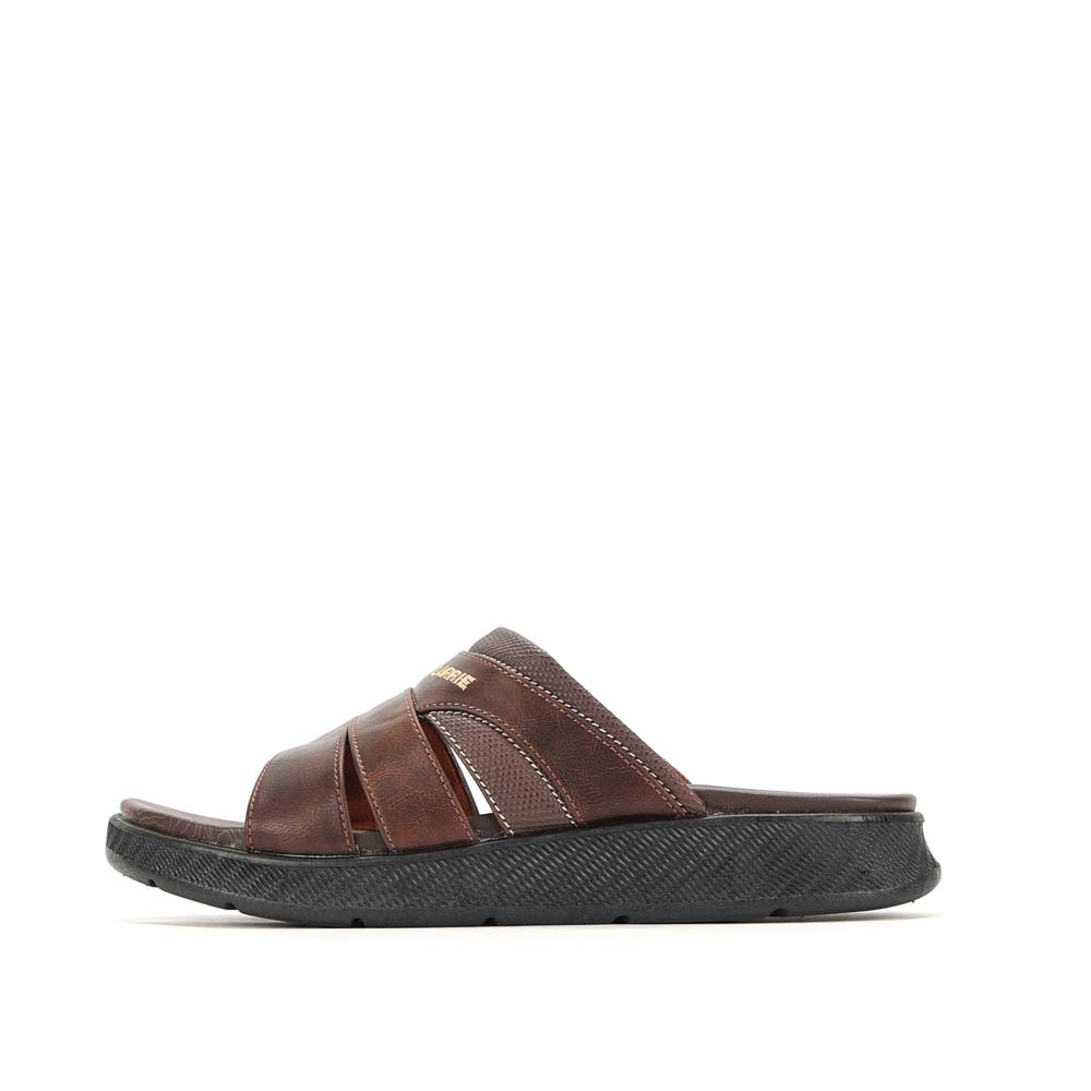 LARRIE Men Brown Soothe Sole Comfy Open Toe Sandals 592514-683SV-3P-BROWN