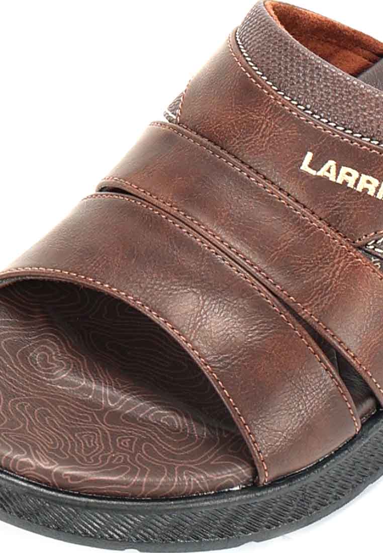 LARRIE Men Brown Soothe Sole Comfy Open Toe Sandals 592514-683SV-3P-BROWN - Image 5