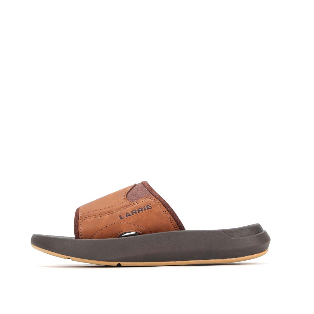 LARRIE Men Brown Comfort Step Casual Sandals 592516-SR1SV-3P-BROWN