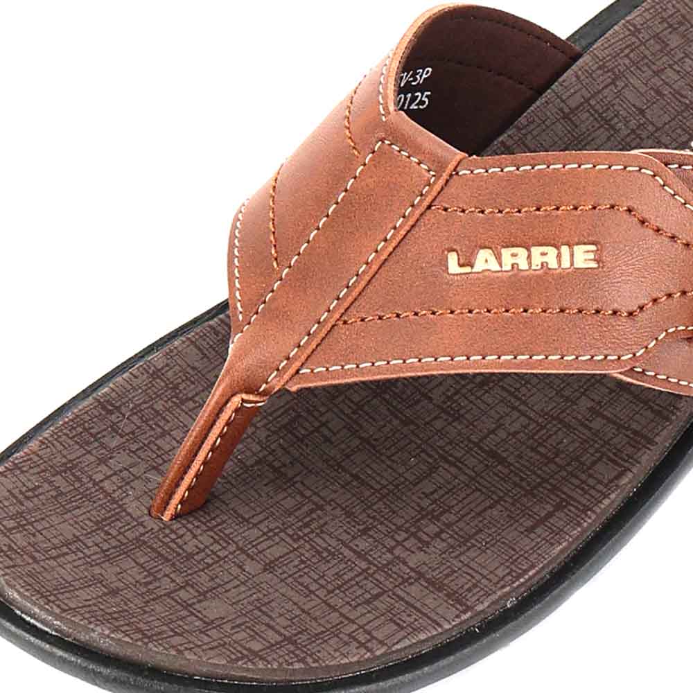 LARRIE Men Brown Breeze Walk Casual Comfort Thongs 592581-681SV-3P-BROWN - Image 5