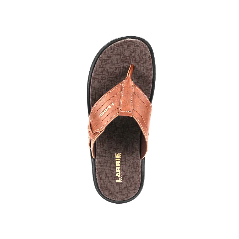 LARRIE Men Brown Breeze Walk Casual Comfort Thongs 592581-681SV-3P-BROWN - Image 4