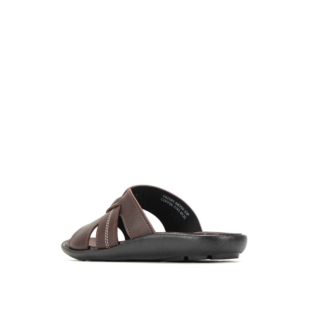 LARRIE Men Coffee Breeze Walk Casual Open Toe Sandals 592581-683SV-33P-COFFEE - Image 6