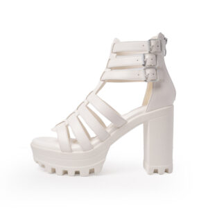 larrie Ladies Hazelly Strappy Block Comfort Heel Comfort