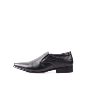 LR LARRIE Men Black Smart Slip On Business Wear Shoes