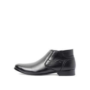 LR LARRIE Men Black Elite Zip-Up Ankle Boots