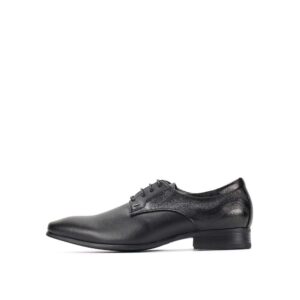 LR LARRIE Men BLACK Smooth Step Lace Up Loafers