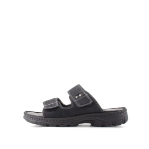 LARRIE Men Black Durable Comfy Walking Sandals