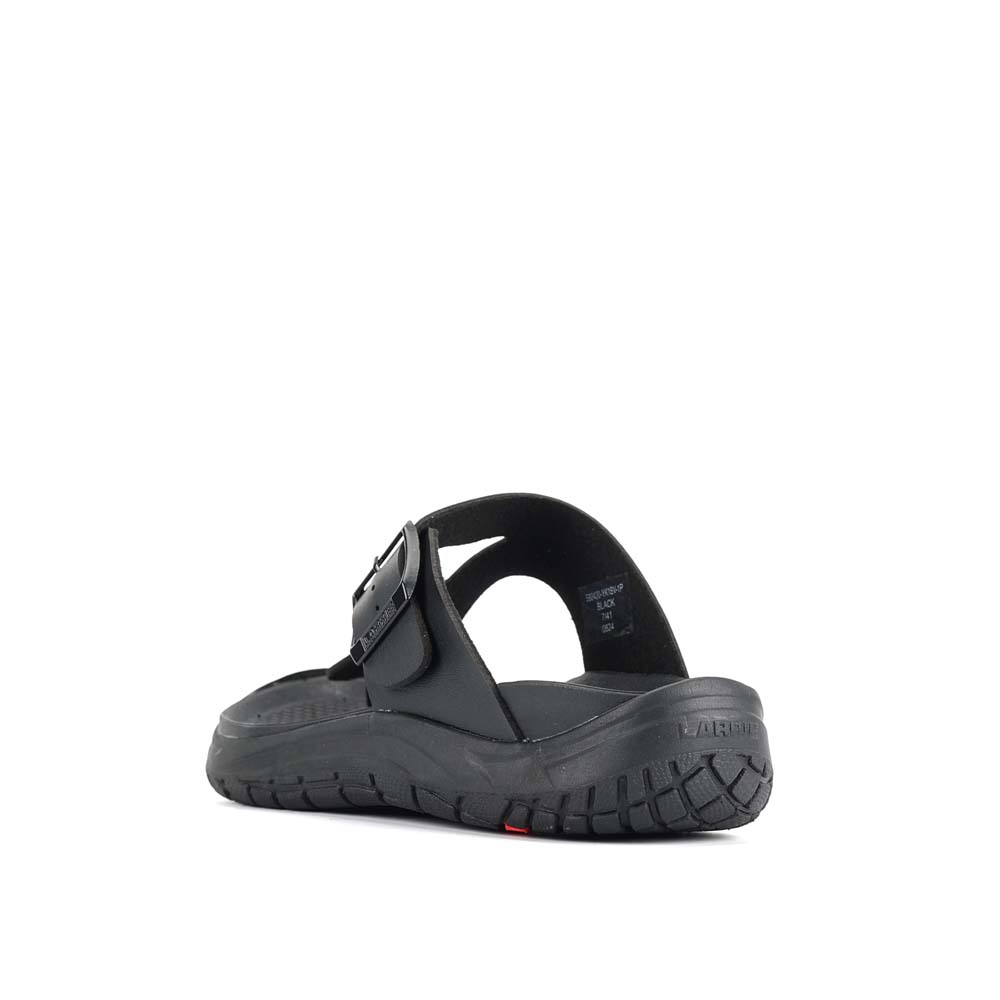 LARRIE Men Black Soft Footbed Casual Sandals - Image 6