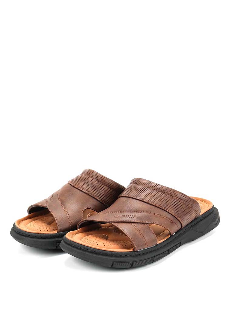 LARRIE Men Dark Brown Easy Going Comfort Open Toe Sandals - Image 7