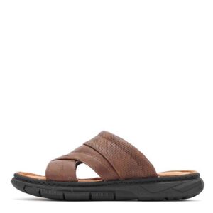 LARRIE Men Dark Brown Easy Going Comfort Open Toe Sandals