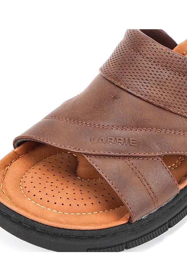 LARRIE Men Dark Brown Easy Going Comfort Open Toe Sandals - Image 4
