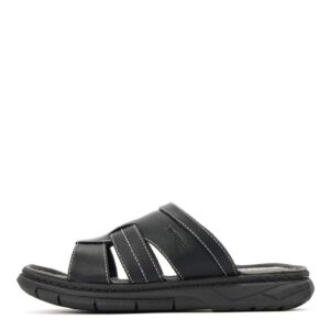 LARRIE Men Black Easy Going Comfort Open Toe Sandals