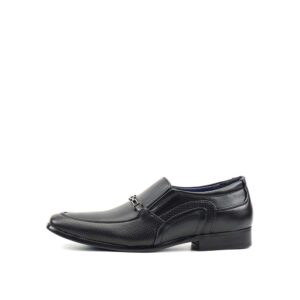 LR LARRIE Men Black Premium Versatile Business Slip On Shoes