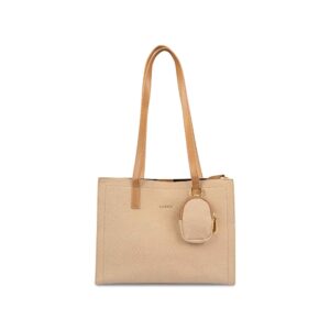 LARRIE Ladies Bag PU Leather Canvas Tote