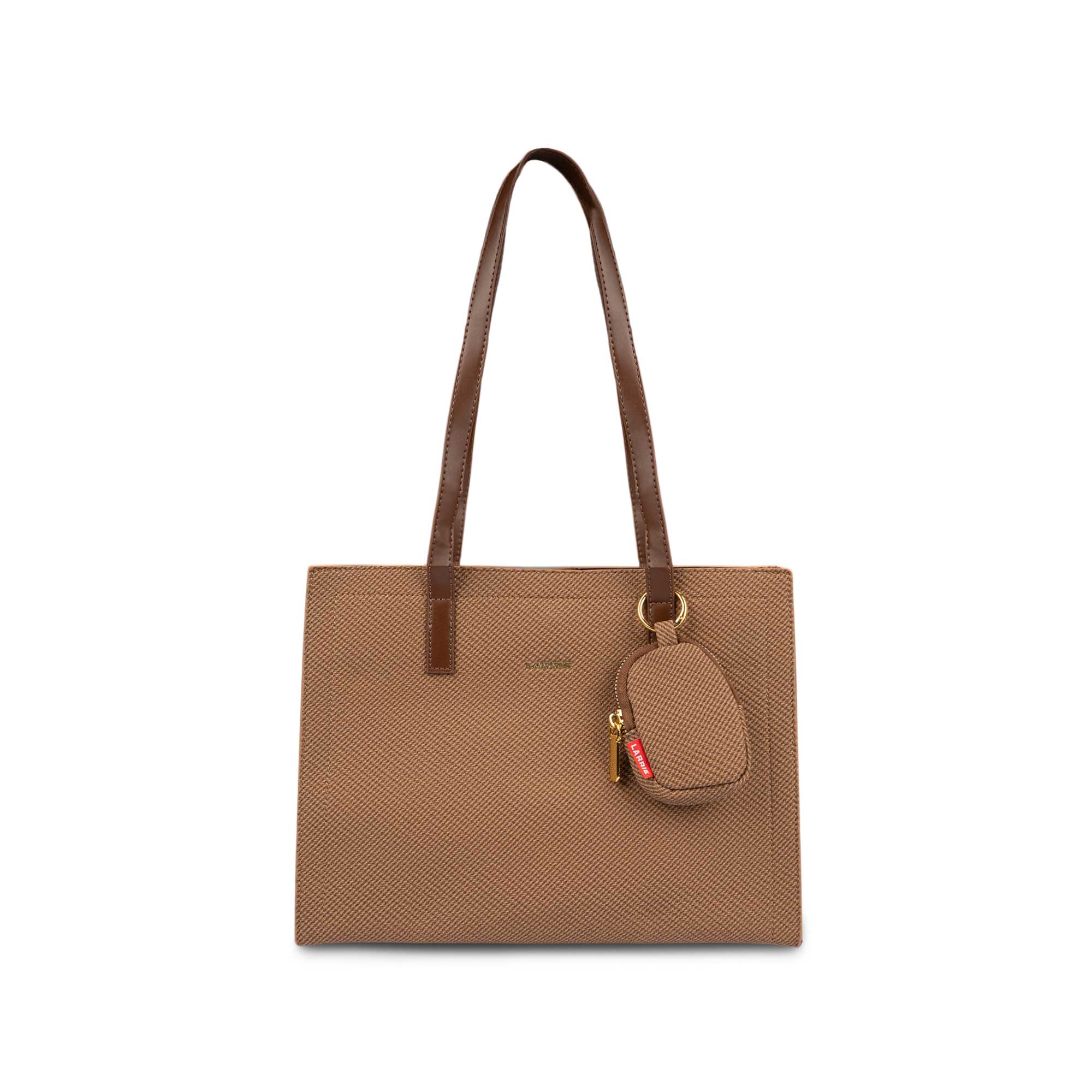 LARRIE Ladies Bag PU Leather Canvas Tote - Image 3