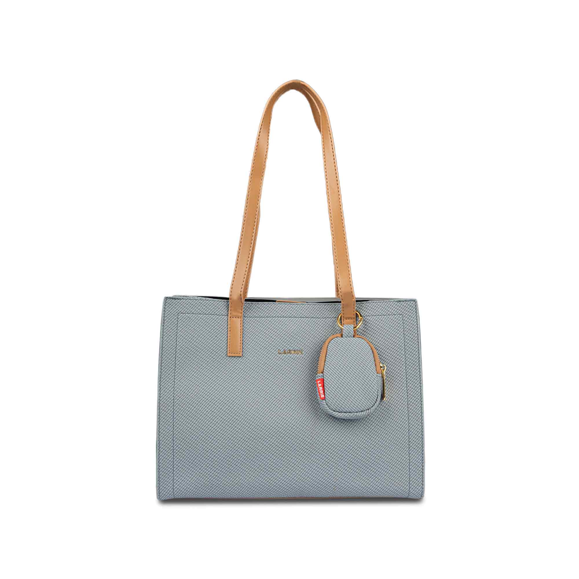 LARRIE Ladies Bag PU Leather Canvas Tote - Image 5