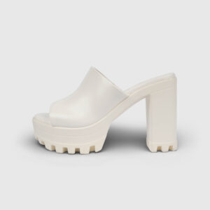 LARRIE Ladies Hazelly Platform Block Heel Mules