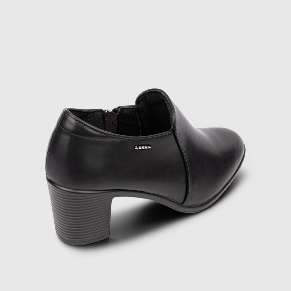 LARRIE Ladies PU Leather Heeled Comfort Shoe - Image 3
