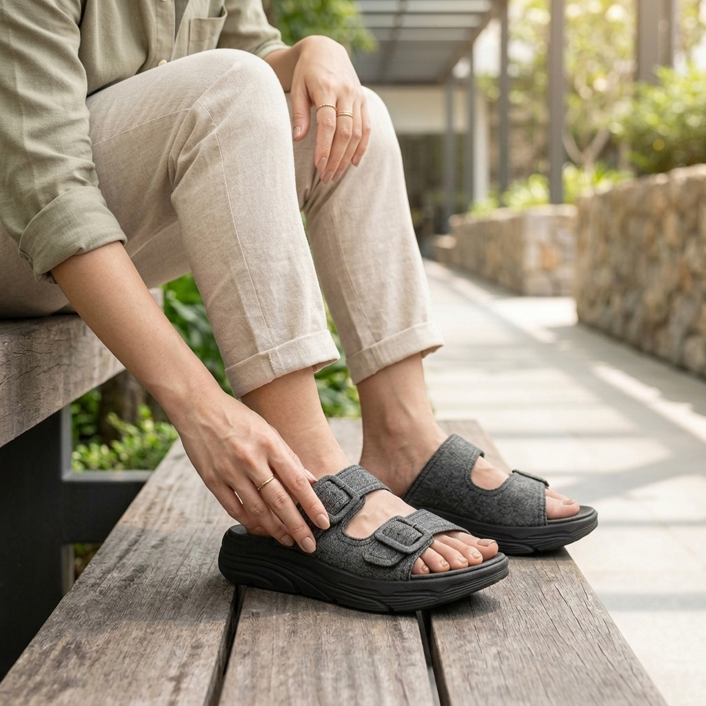 LARRIE Ladies Grace 2-Inch Dual Strap Sandals - Image 3
