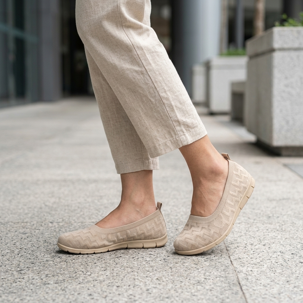 LARRIE Ladies Naomi1 Monogram Slip-On Flats - Image 2