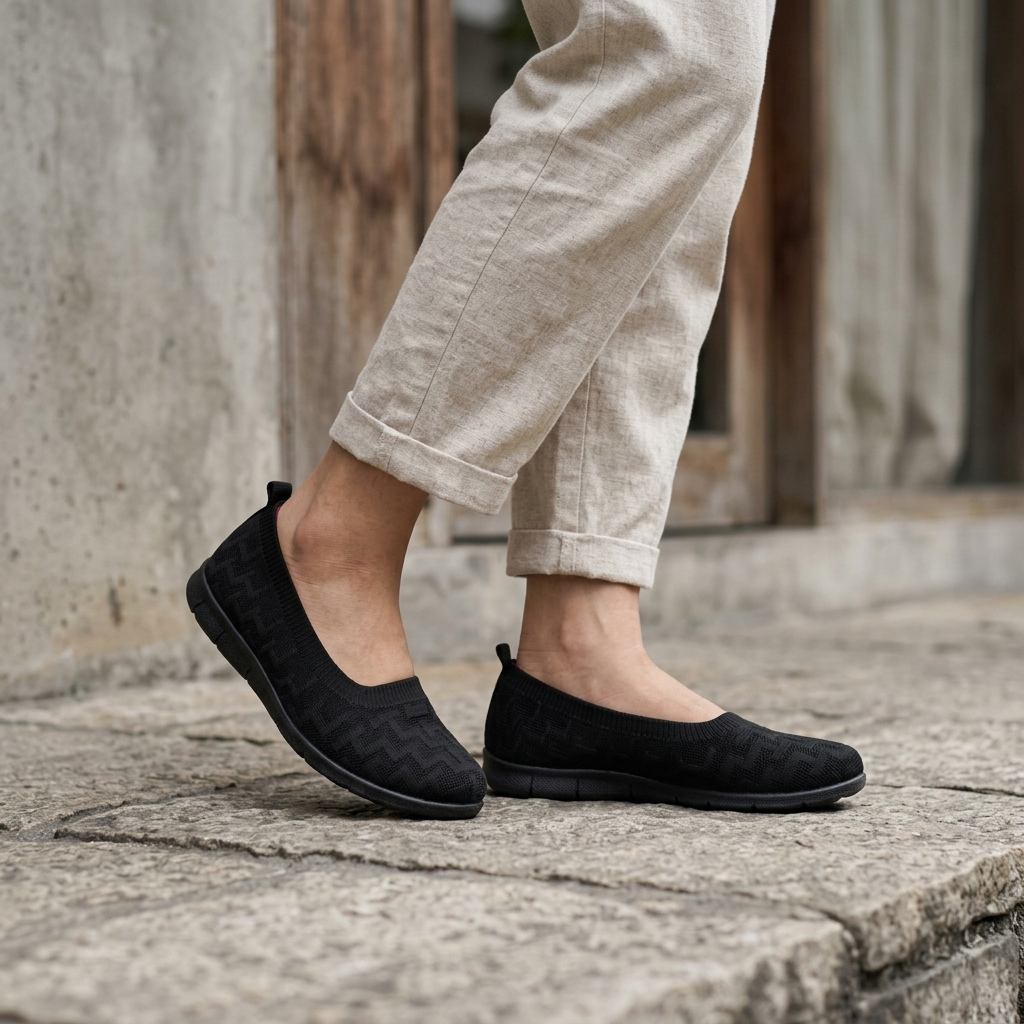 LARRIE Ladies Naomi1 Monogram Slip-On Flats - Image 4