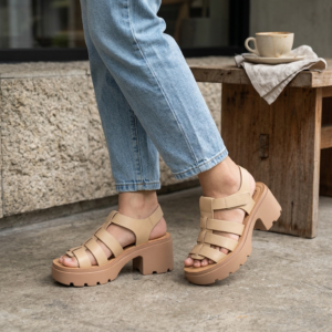LARRIE Ladies Allison 2-Inch Multi-Strap Heel